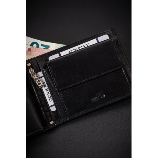 Leather wallet RFID ROVICKY RV-7870-BCA