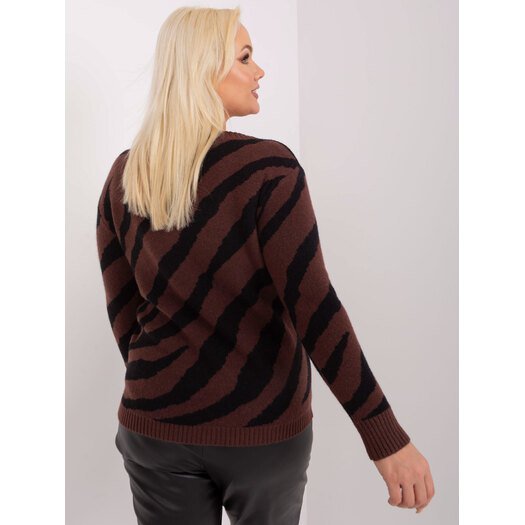 Sweter-PM-SW-PM785.23X-ciemny brązowy