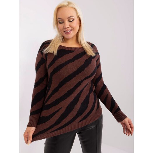 Sweter-PM-SW-PM785.23X-ciemny brązowy