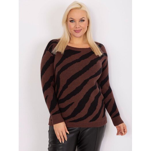 Sweter-PM-SW-PM785.23X-ciemny brązowy