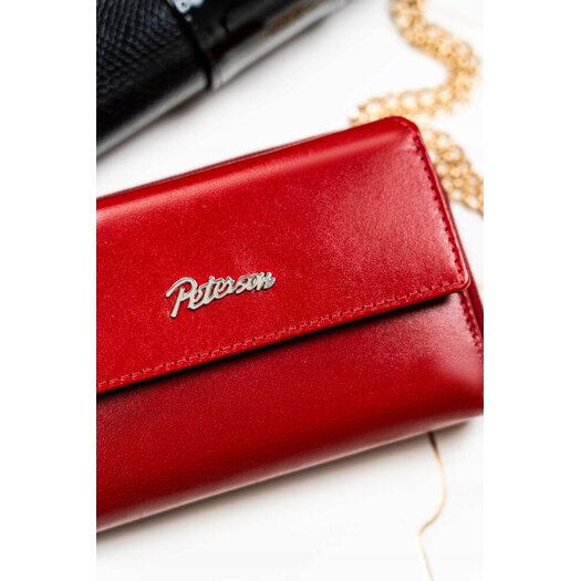 Leather wallet & key ring gift set PETERSON PTN SET-D-69-KCS