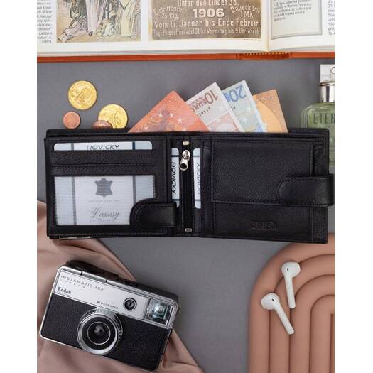 Leather wallet RFID RONALDO N992L-PDM-RON-BP