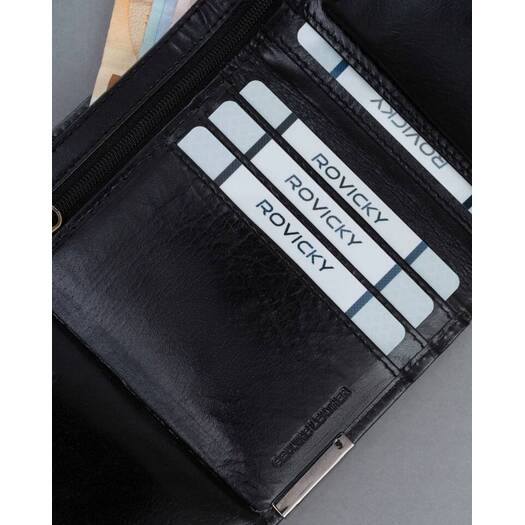 Leather wallet RFID RONALDO RM-06-BCF-BP