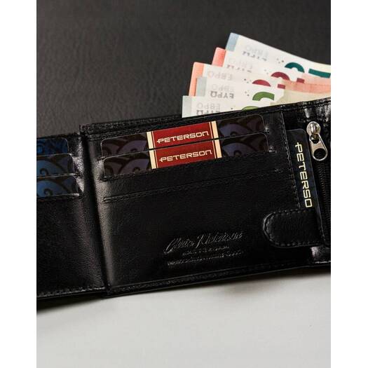 Leather wallet RFID PETERSON PTN 304Z-PR 2-1-1