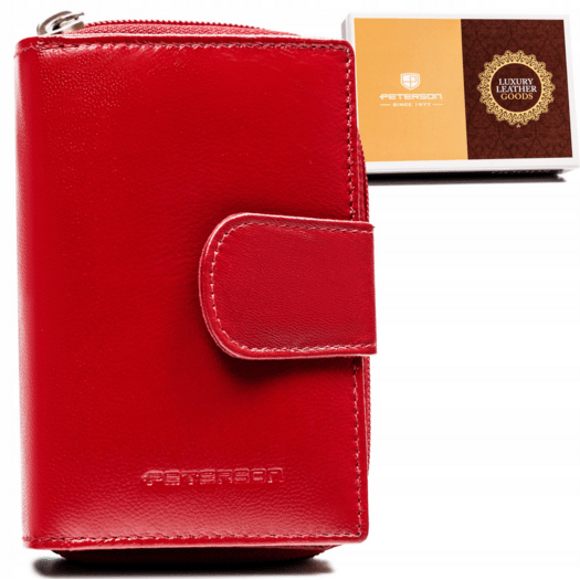 Leather wallet RFID PETERSON PTN RD-41-GCL