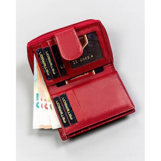 Leather wallet RFID PETERSON PTN RD-41-GCL