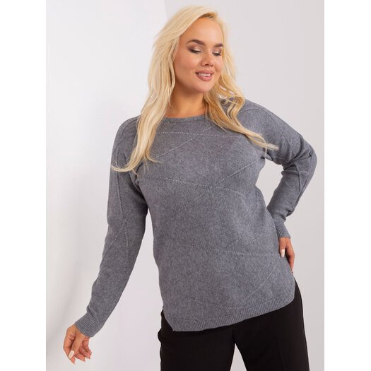 Sweter-PM-SW-PM-3905.13-ciemny szary