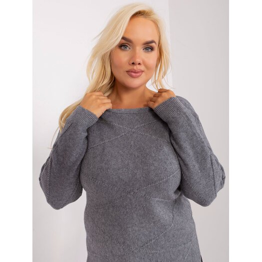 Sweter-PM-SW-PM-3905.13-ciemny szary