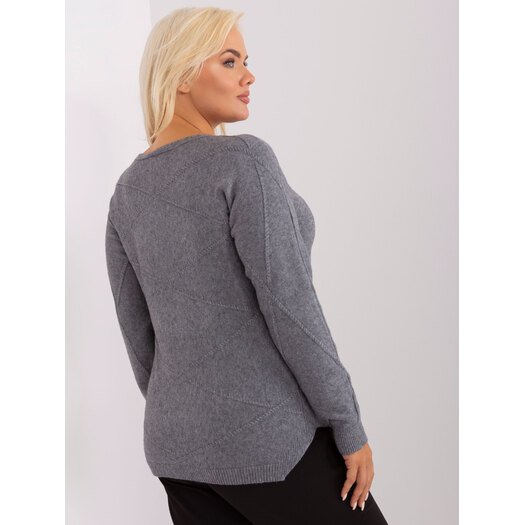 Sweter-PM-SW-PM-3905.13-ciemny szary