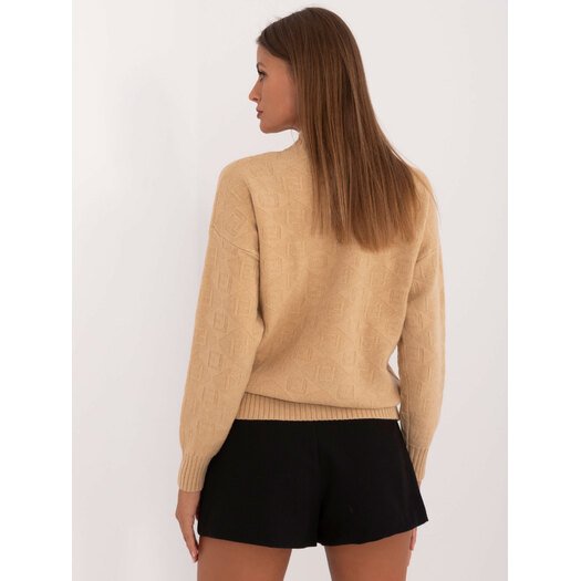 Sweter-AT-SW-2339.54-camelowy