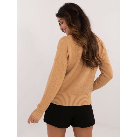 Sweter-AT-SW-2339.54-camelowy