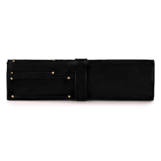 Personalised leather knife case Solier SA44 black