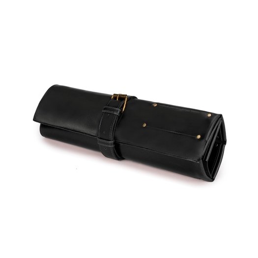 Personalised leather knife case Solier SA44 black