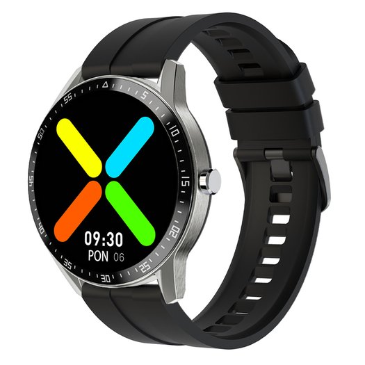 SMARTWATCH G. Rossi SW018-1 silver/black (zg335a) WŁASNE TARCZE