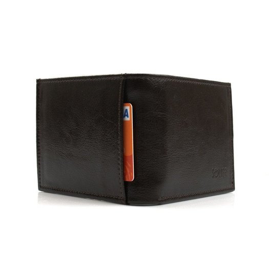 Elegant brown leather wallet SOLIER SW03B