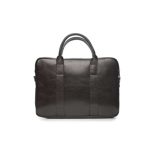 Brown leather shoulder laptop bag SL20 EDYNBURG