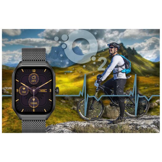 Išmanusis laikrodis UNISEX Rubicon RNCF03 - BLUETOOTH, ALWAYS ON DISPLAY (sr049g)