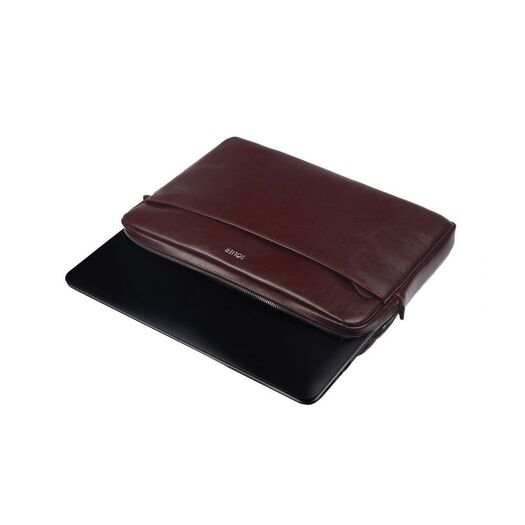 Genuine leather laptop case 13' Solier Burgundy