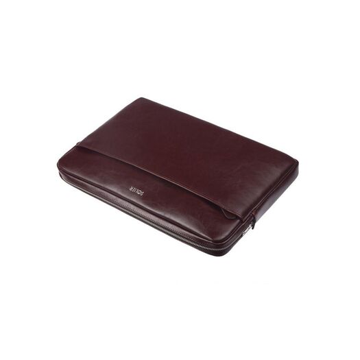 Genuine leather laptop case 13' Solier Burgundy