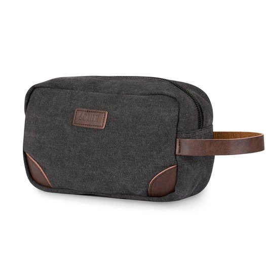 Men s canvas beauty bag SK05 dark grey