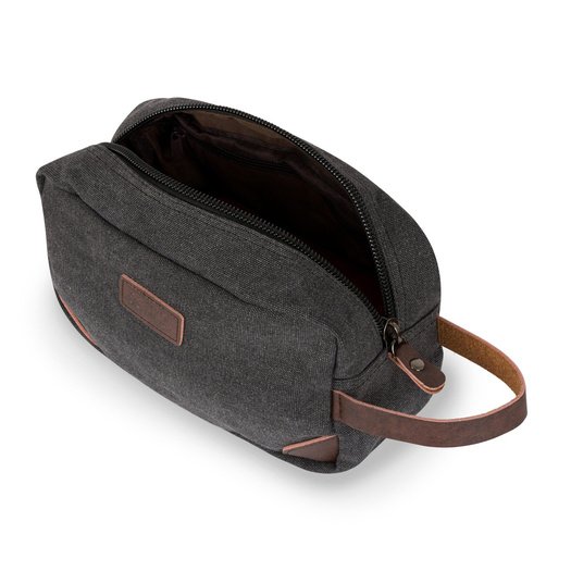 Men s canvas beauty bag SK05 dark grey