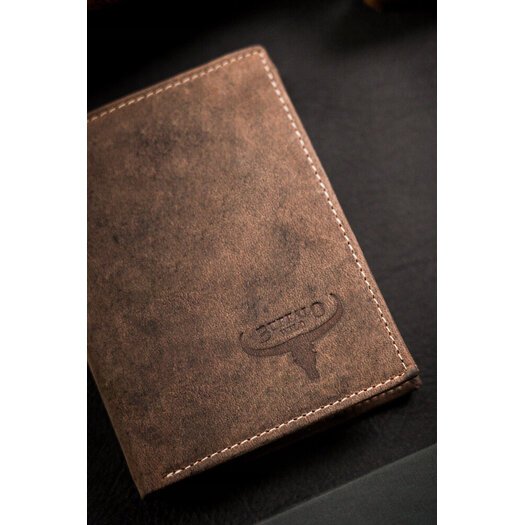 Leather wallet RFID BUFFALO WILD MR-04-BAW-BL