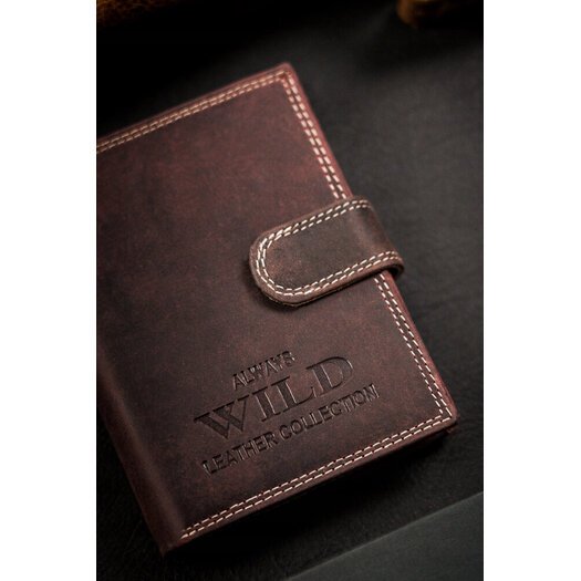 Leather wallet RFID ALWAYS WILD N4L-CHM-BL