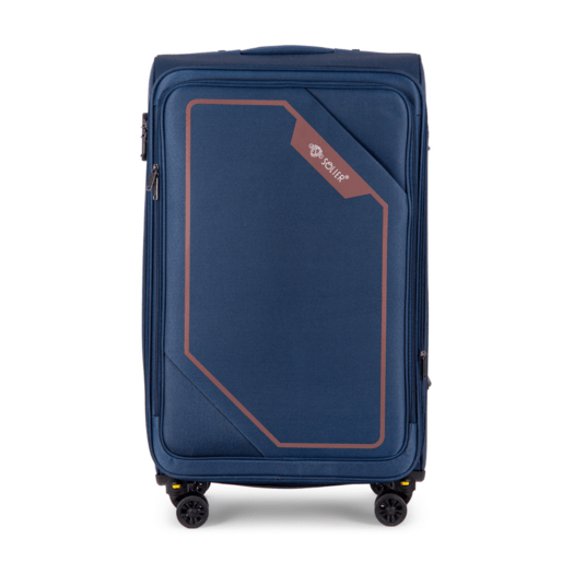 Medium soft luggage M 23   Solier STL2240 navy-brown