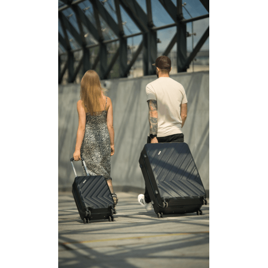 MEDIUM SUITCASE 22  STL945 ABS DARK GREY