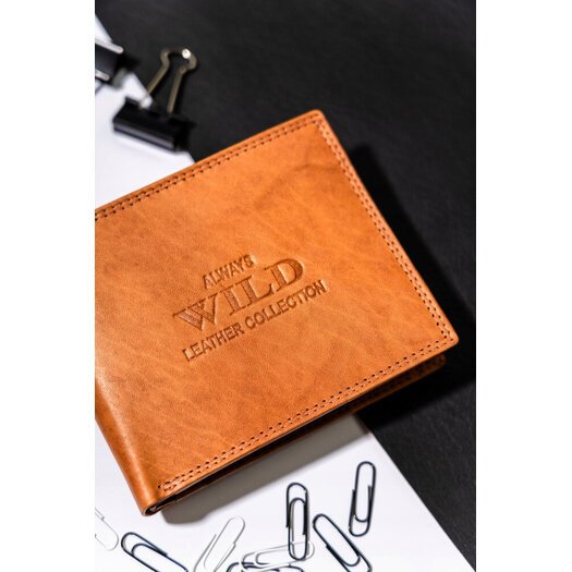 Leather wallet ALWAYS WILD AW-N7-MAL