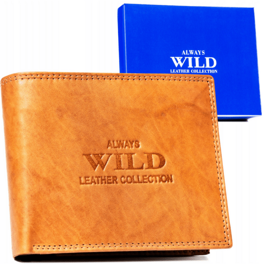 Leather wallet ALWAYS WILD AW-N7-MAL