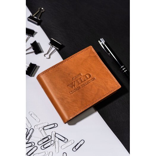 Leather wallet ALWAYS WILD AW-N7-MAL