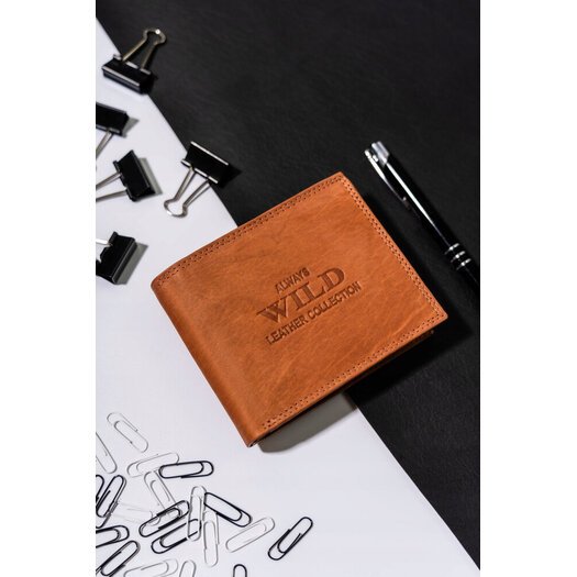 Leather wallet ALWAYS WILD AW-N6-MAL