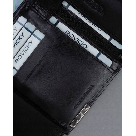 Leather wallet RFID RONALDO RM-04-BCF-BP