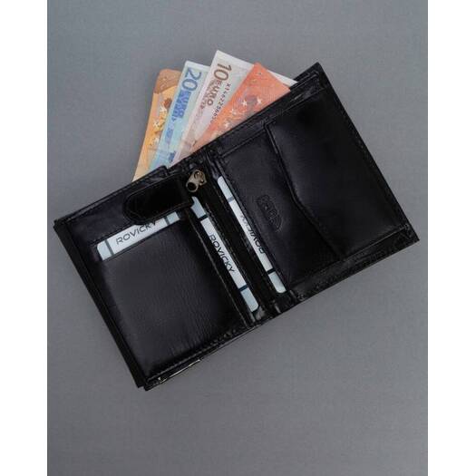 Leather wallet RFID RONALDO RM-04-BCF-BP