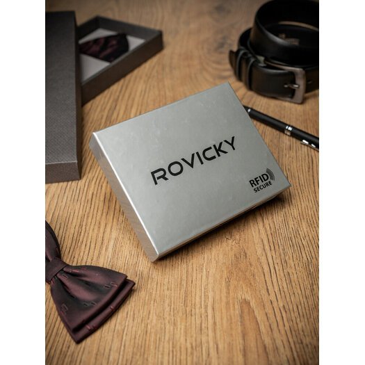 Leather wallet RFID ROVICKY PC-102L-BAR