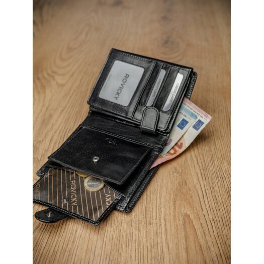 Leather wallet RFID ROVICKY PC-102L-BAR