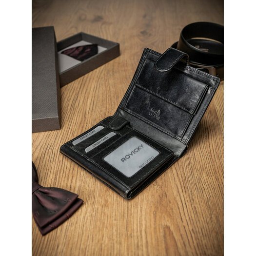 Leather wallet RFID ROVICKY PC-102L-BAR