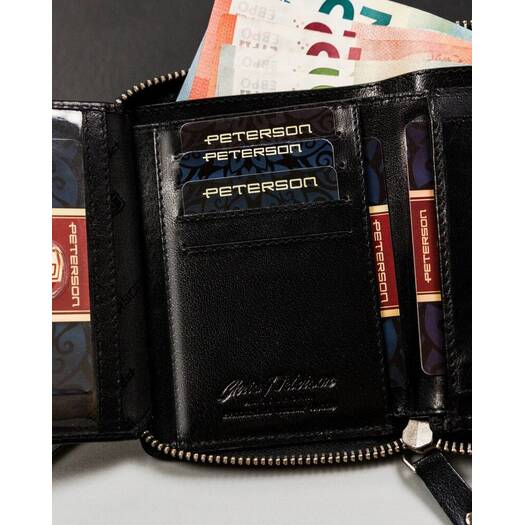 Leather wallet RFID PETERSON PTN 340-PR 2-1-1