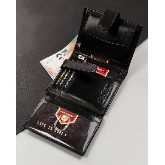 Leather wallet RFID PETERSON PTN 303Z-PR 2-1-1