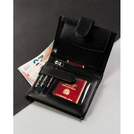 Leather wallet RFID PETERSON PTN 303Z-PR 2-1-1