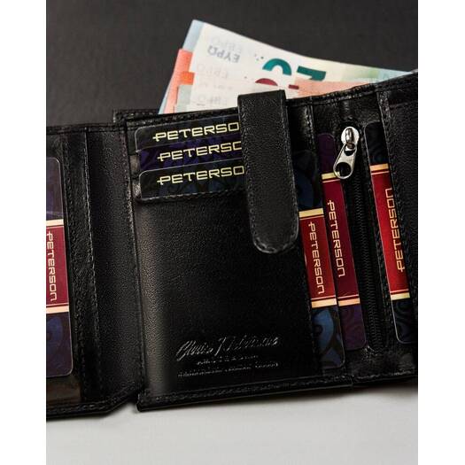 Leather wallet RFID PETERSON PTN 303-PR 2-1-1