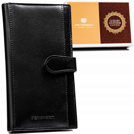 Leather wallet RFID PETERSON PTN RD-49-GCL