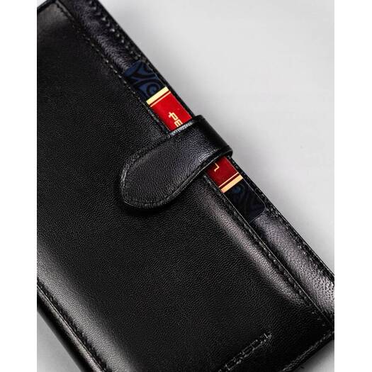 Leather wallet RFID PETERSON PTN RD-49-GCL