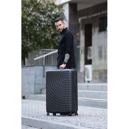 SUITCASE M 24   STL945 ABS DARK GREY