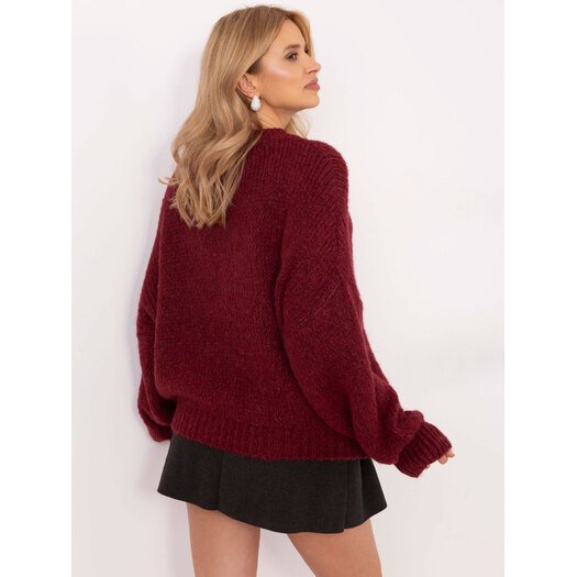 Sweter-TW-SW-BI-3565.69-bordowy