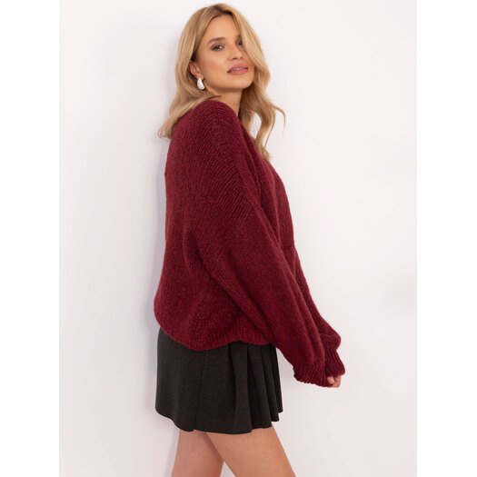 Sweter-TW-SW-BI-3565.69-bordowy