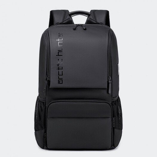 Arctic Hunter B00443 Smart Business Travel BackPack With Three Compartments And USB Charging Port - Black