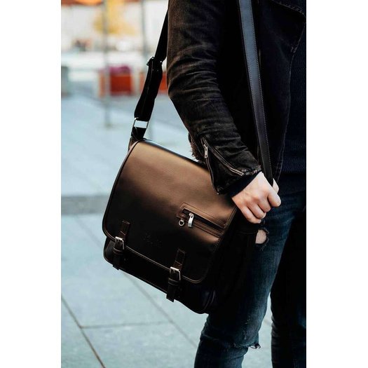 black shoulder laptop bag Solier S12