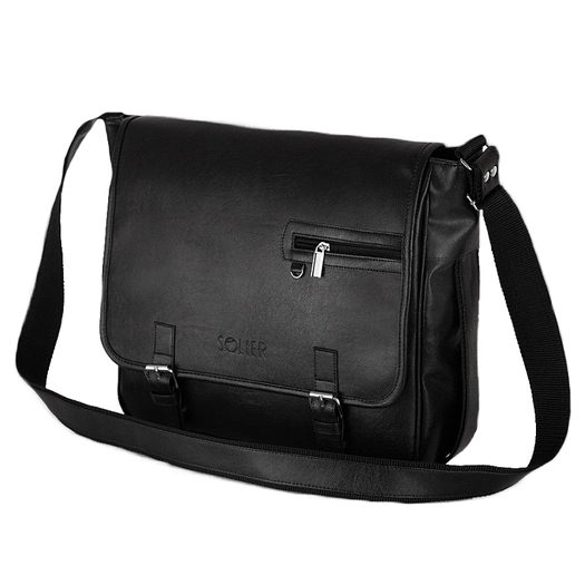 black shoulder laptop bag Solier S12